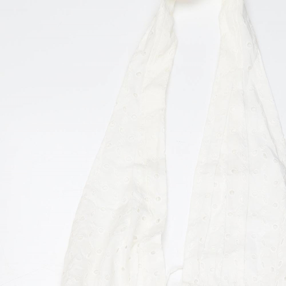 Zara Womens Ivory Cotton A-Line Size L Halter Pullover