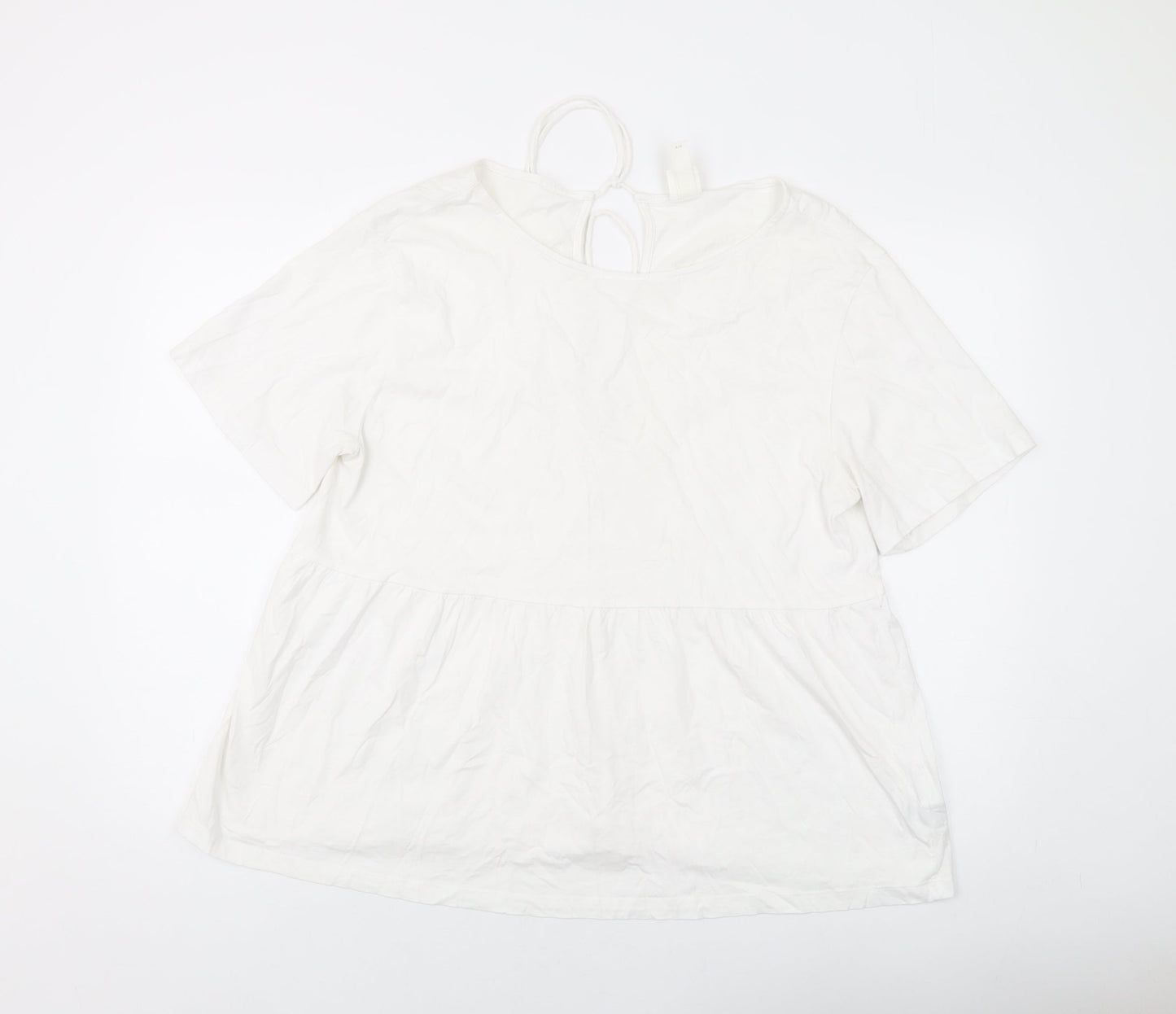 Womens UK Size L H&M White Basic T-Shirt