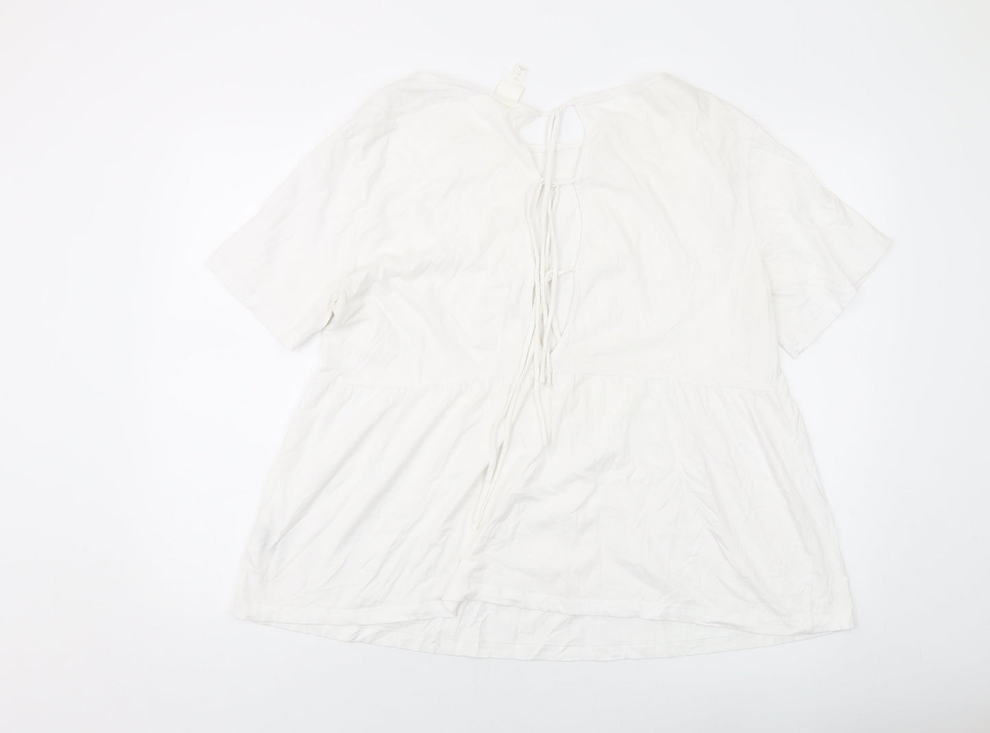 Womens UK Size L H&M White Basic T-Shirt