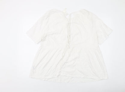 Womens UK Size L H&M White Basic T-Shirt