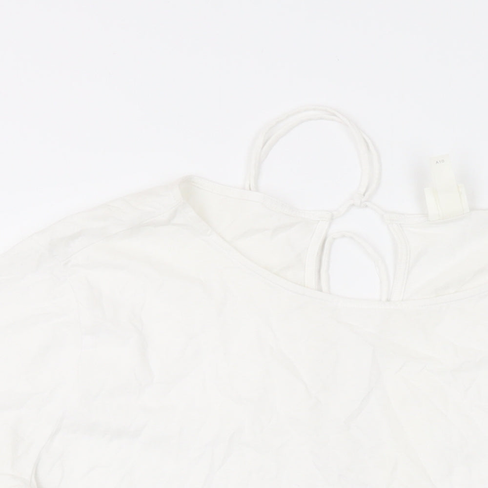 Womens UK Size L H&M White Basic T-Shirt
