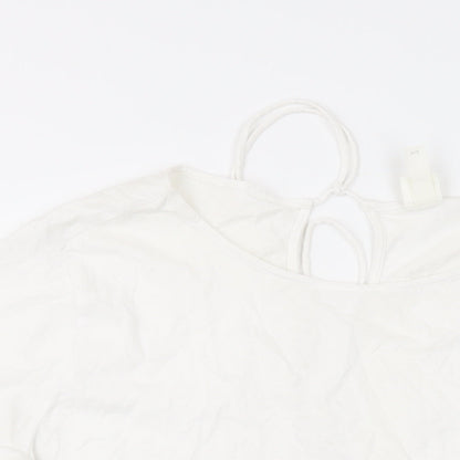 Womens UK Size L H&M White Basic T-Shirt