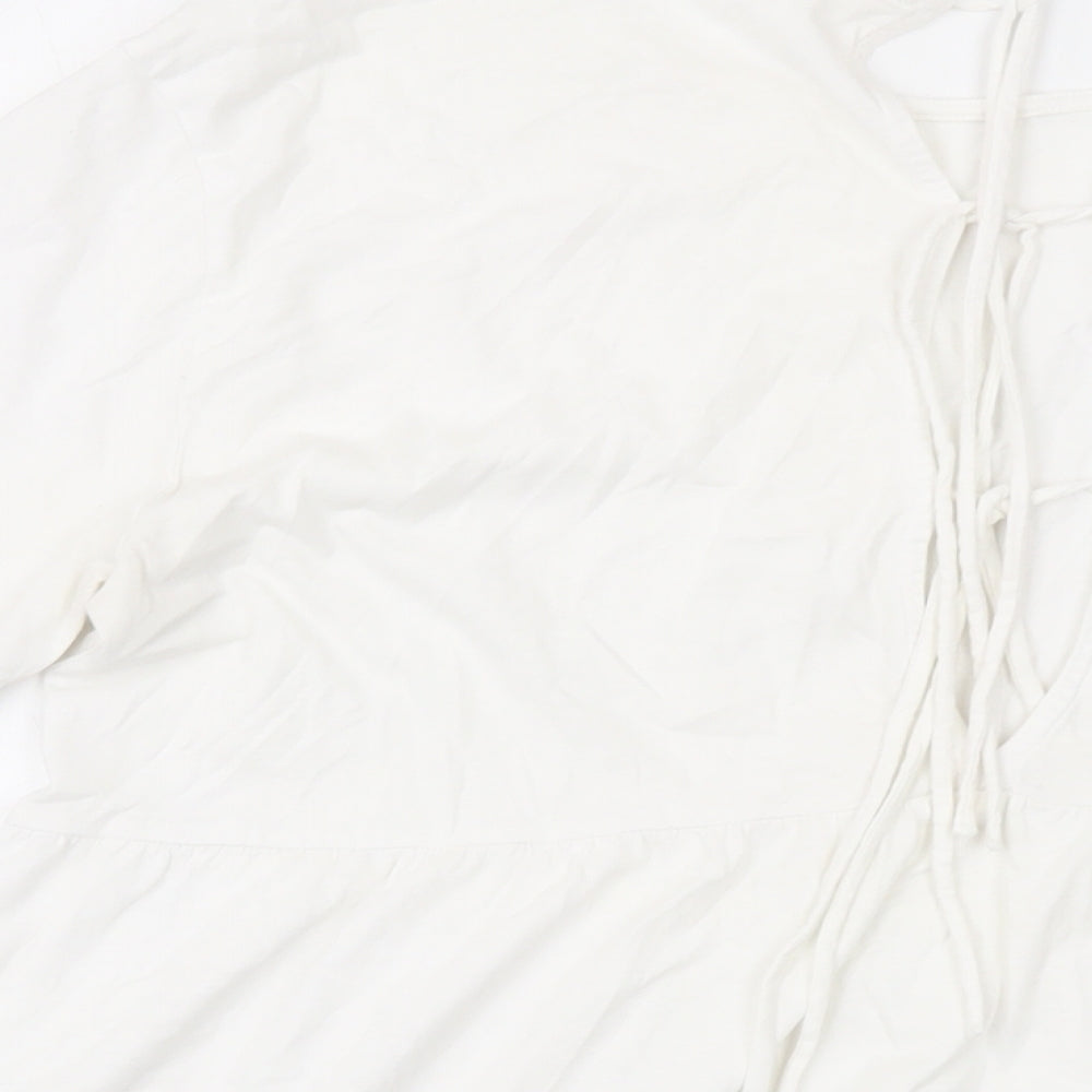 Womens UK Size L H&M White Basic T-Shirt