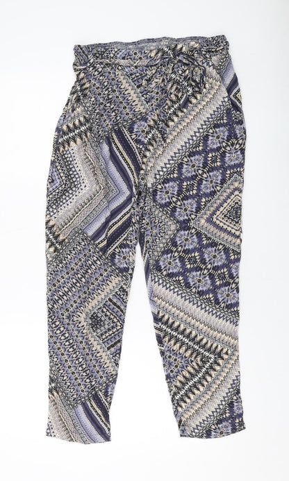 Womens UK Size 10 Wallis Regular Fit  Multicoloured Trousers