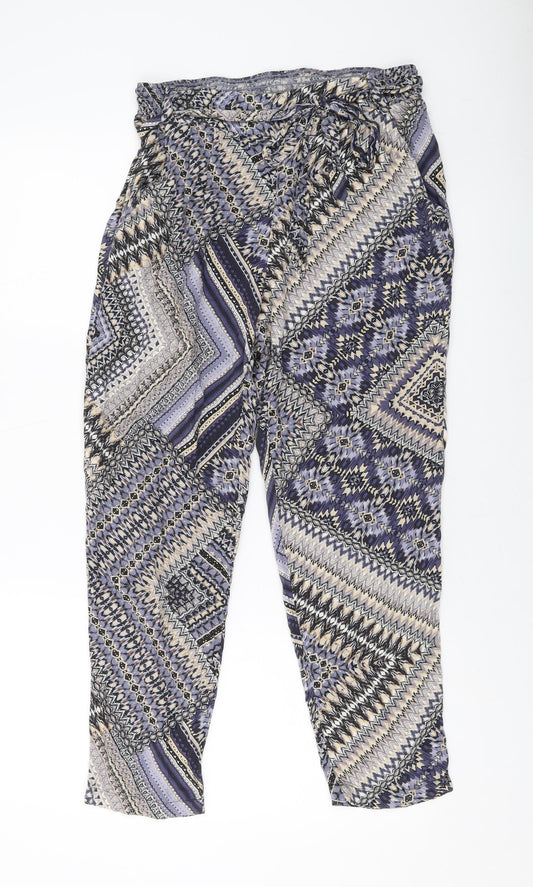 Womens UK Size 10 Wallis Regular Fit  Multicoloured Trousers