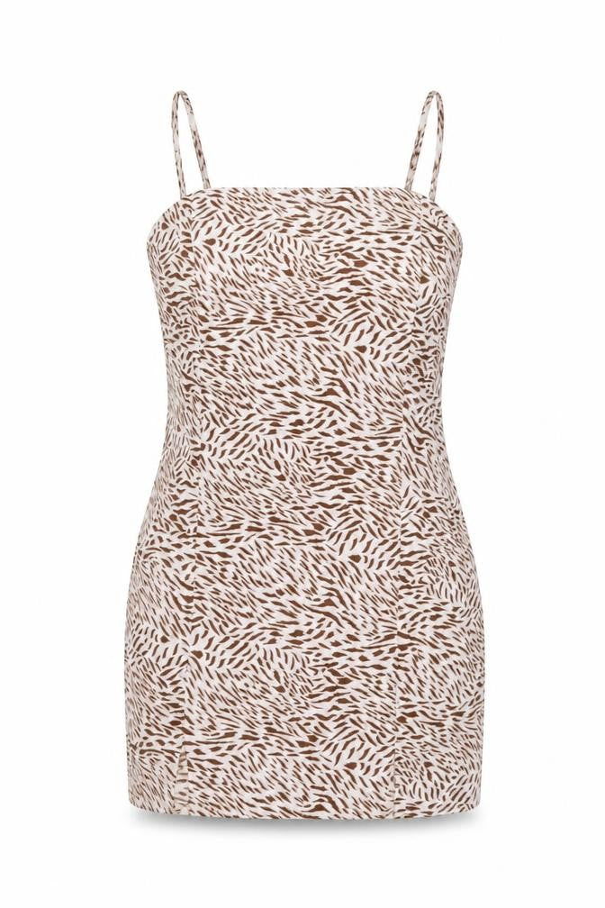 Motel Rocks Womens Pink Animal Print Cotton Basic Tank Size M Square Neck