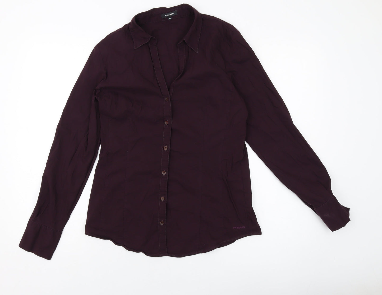 Womens UK Size 12 MORE & MORE Purple Basic Button-Up