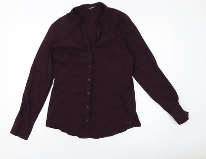 Womens UK Size 12 MORE & MORE Purple Basic Button-Up