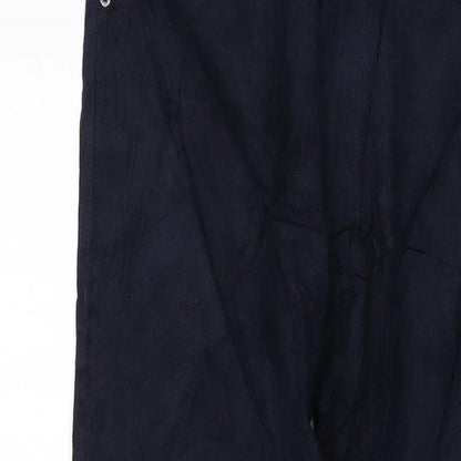 Garfield & Marks Mens Blue Cotton Trousers Size 32 in L29 in Regular Button