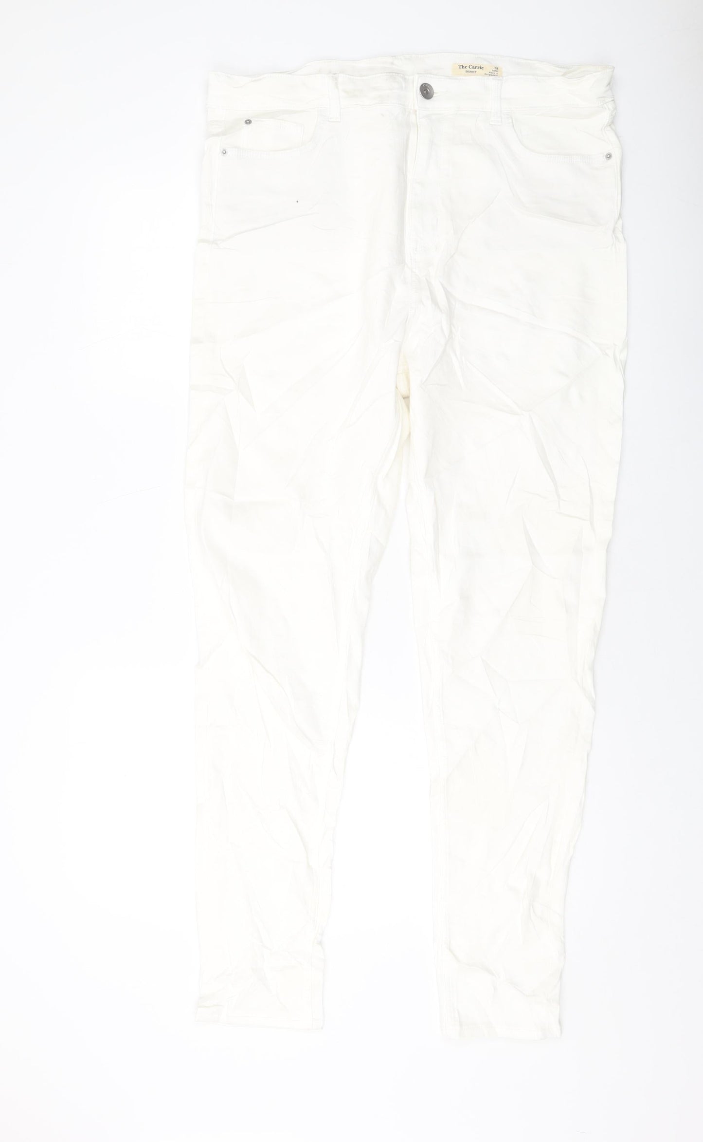 Womens UK Size 18 Marks and Spencer Regular Fit Skinny Ivory Jeans
