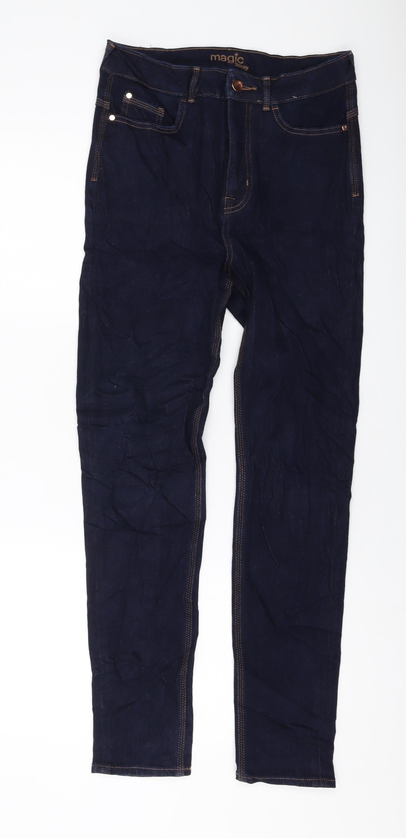 Womens UK Size 10 Marks and Spencer Regular Fit Skinny Blue Jeans