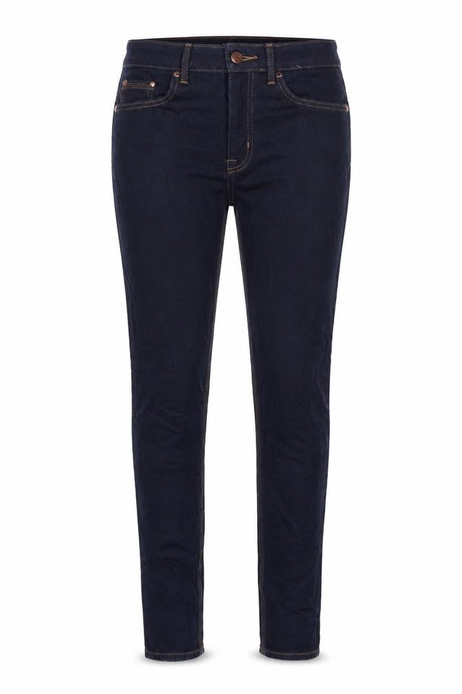 Marks & Spencer Womens Blue Cotton Skinny Jeans Size 10 L28 in Regular Button