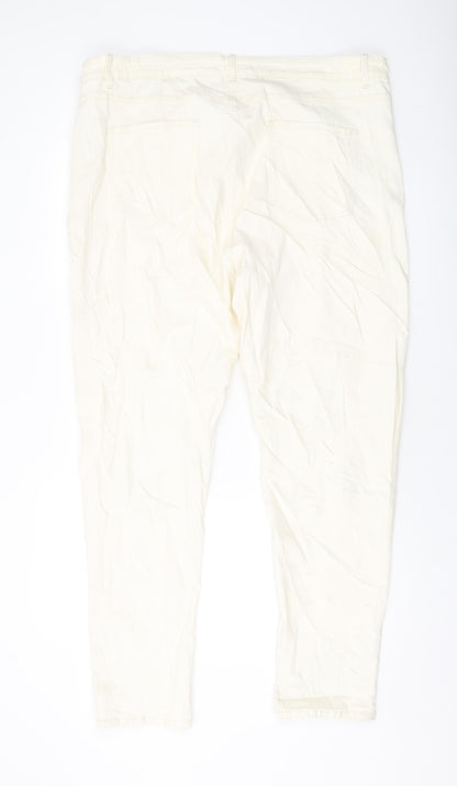 Womens UK Size 22 Marks and Spencer Regular Fit Skinny Ivory Jeans