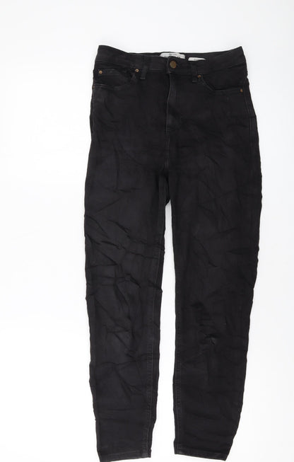 New Look Womens Black Cotton Skinny Jeans Size 10 L24 in Regular Button