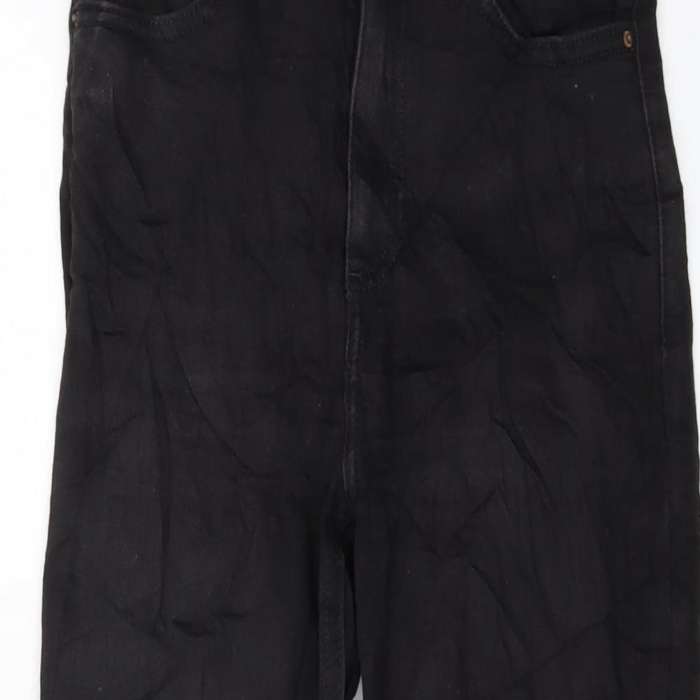 New Look Womens Black Cotton Skinny Jeans Size 10 L24 in Regular Button