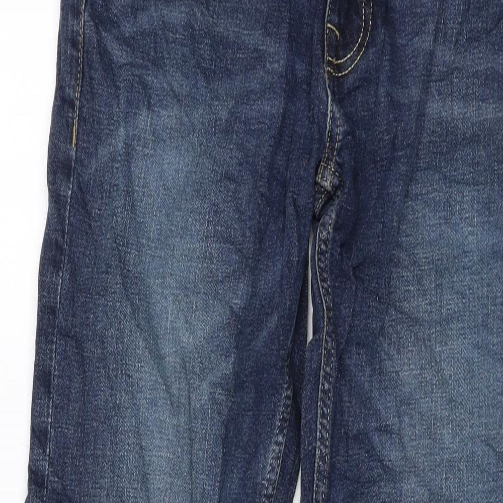 Marks and Spencer Mens Blue Cotton Skinny Jeans Size 30 in L33 in Regular Button