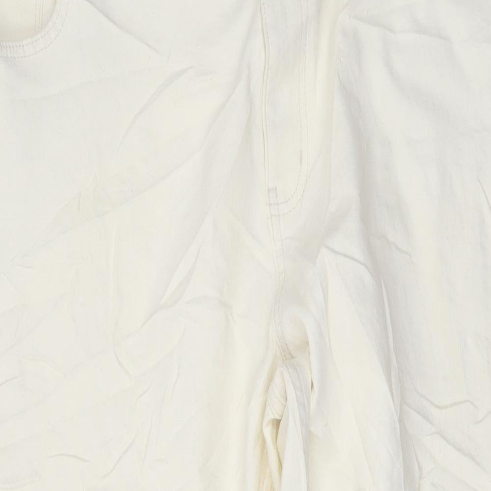 Womens UK Size 24 Marks and Spencer Regular Fit Mom Ivory Jeans