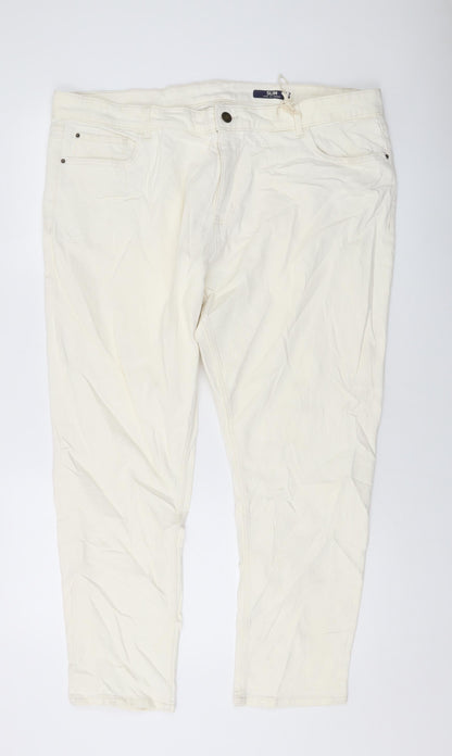 Womens UK Size 22 Marks and Spencer Slim Fit Mom Ivory Jeans