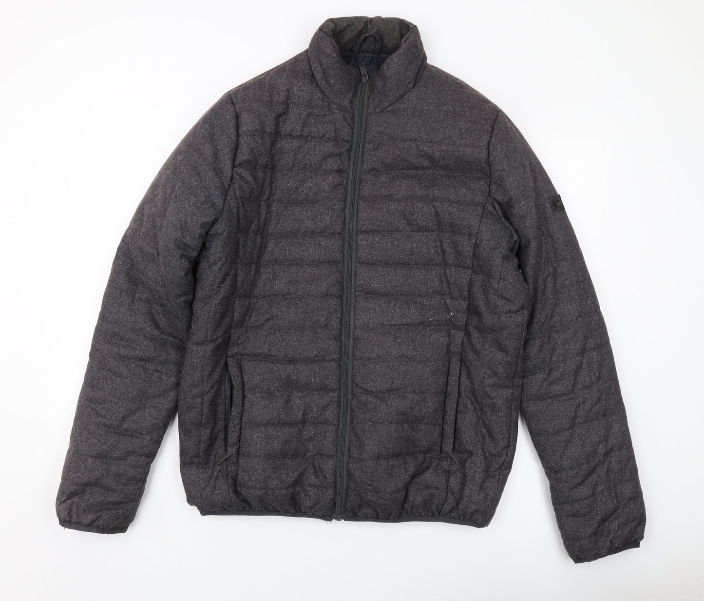 Mens UK Size M Brave Soul Grey Puffer Jacket