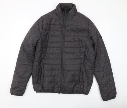 Mens UK Size M Brave Soul Grey Puffer Jacket