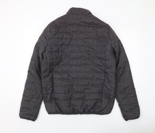 Mens UK Size M Brave Soul Grey Puffer Jacket