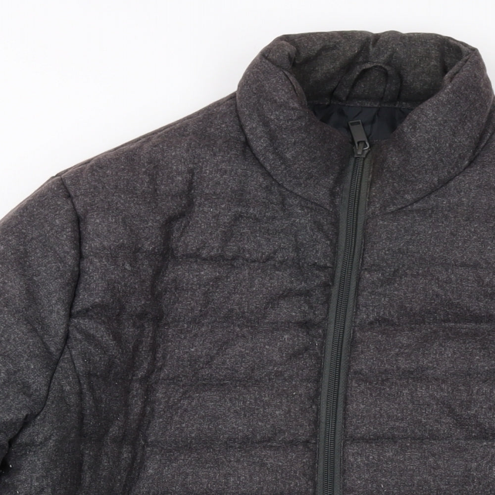 Mens UK Size M Brave Soul Grey Puffer Jacket