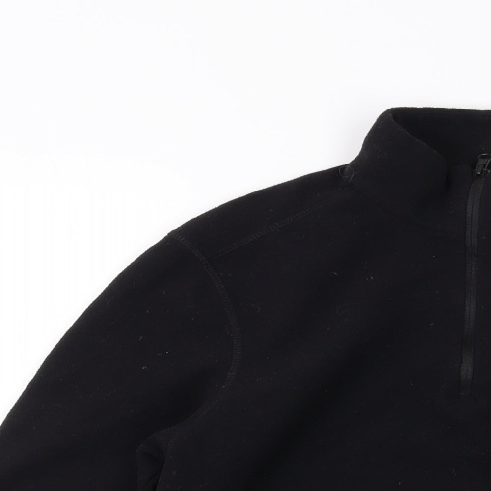 Quechua Womens Black Polyester Pullover Sweatshirt Size S Zip