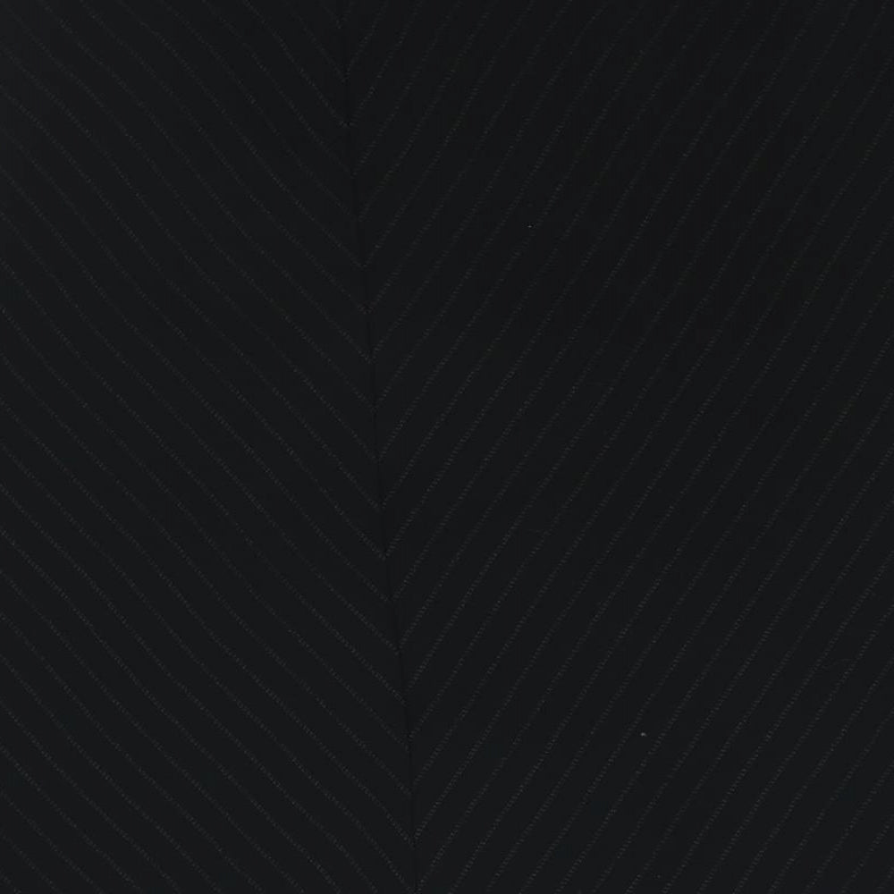 Marks and Spencer Womens Black Striped Polyester A-Line Skirt Size 14