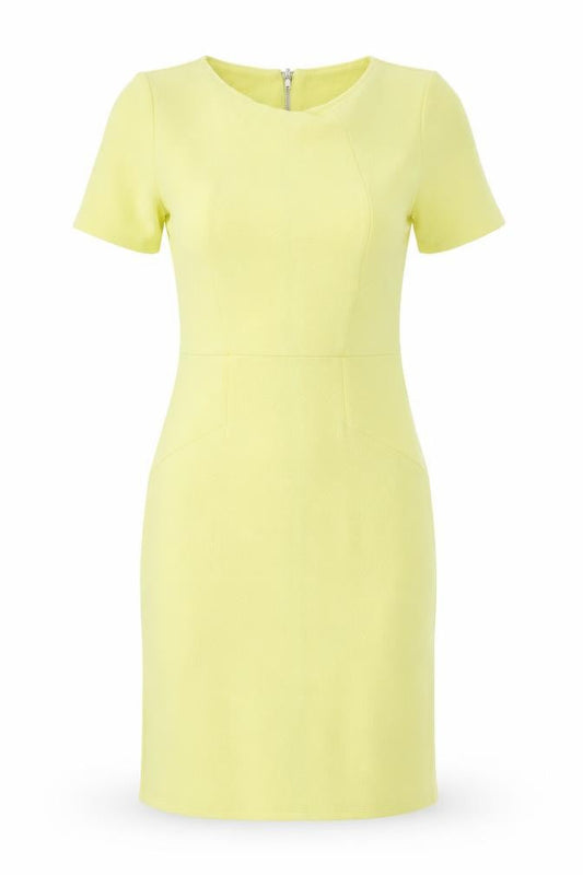 Therapy Womens Yellow Polyester Shift Size 10 Round Neck Zip