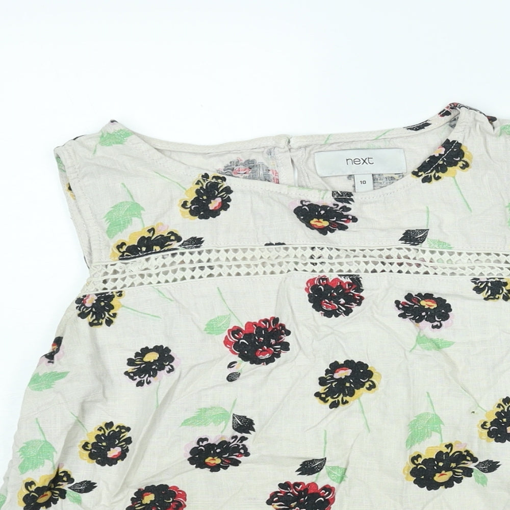 Womens UK Size 10 NEXT Beige Camisole Blouse
