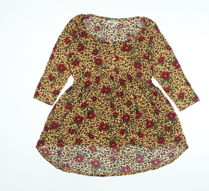 Womens UK Size 12 Simply Be Multicoloured Tunic Blouse