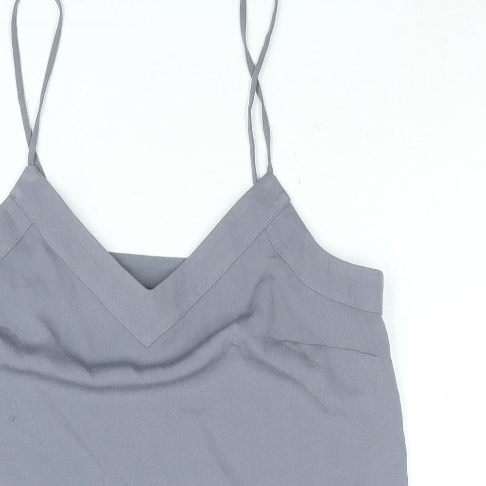 Womens UK Size 6 Topshop Grey Camisole Blouse