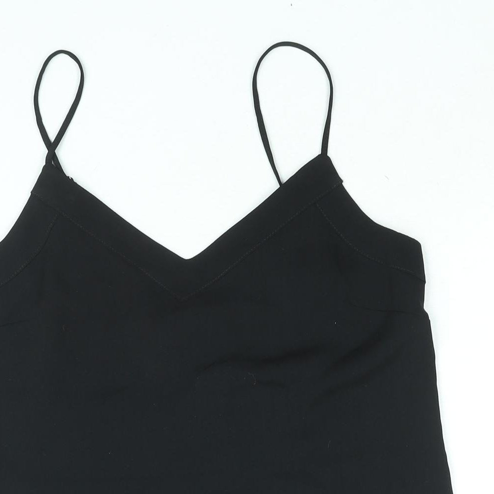 Womens UK Size 6 Topshop Black Camisole Blouse