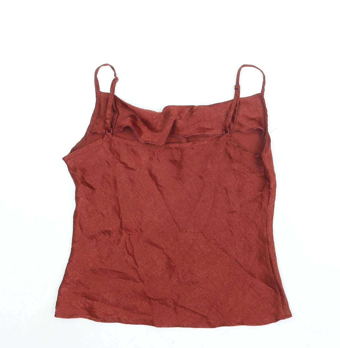 Womens UK Size 10 PRETTYLITTLETHING Red Camisole Blouse