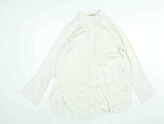 Womens UK Size S H&M Ivory Tunic Blouse