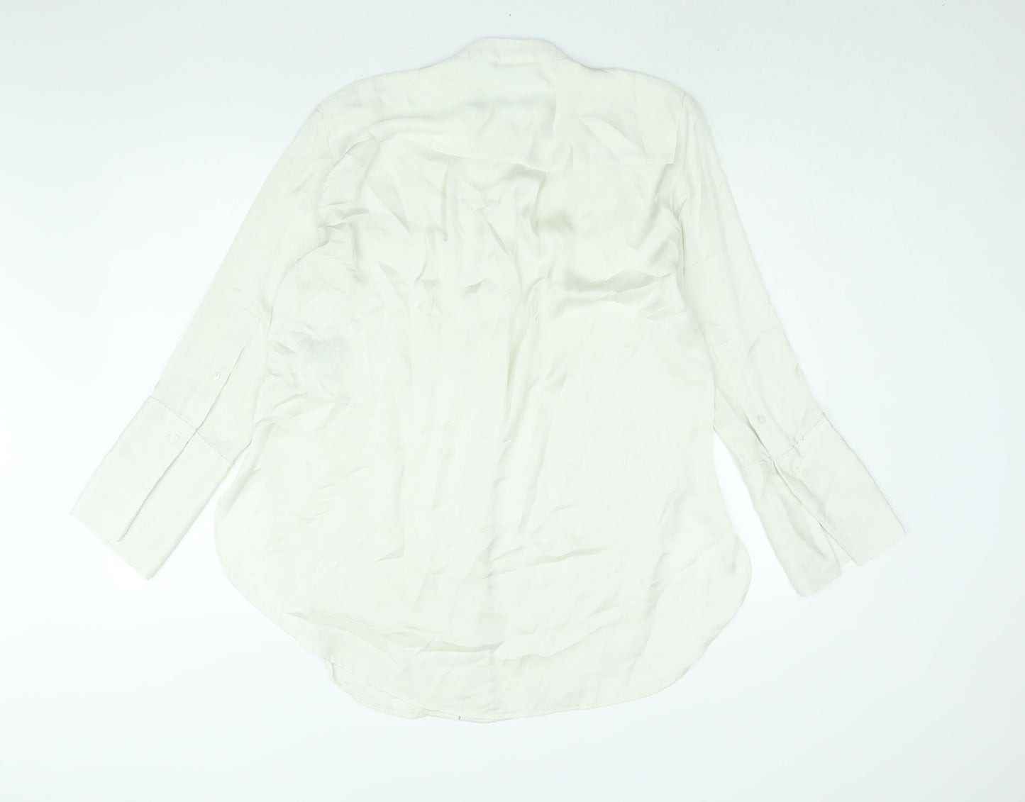 Womens UK Size S H&M Ivory Tunic Blouse