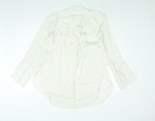 Womens UK Size S H&M Ivory Tunic Blouse