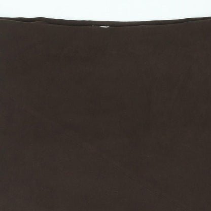 Etam Womens Brown Polyester A-Line Skirt Size 16 Zip