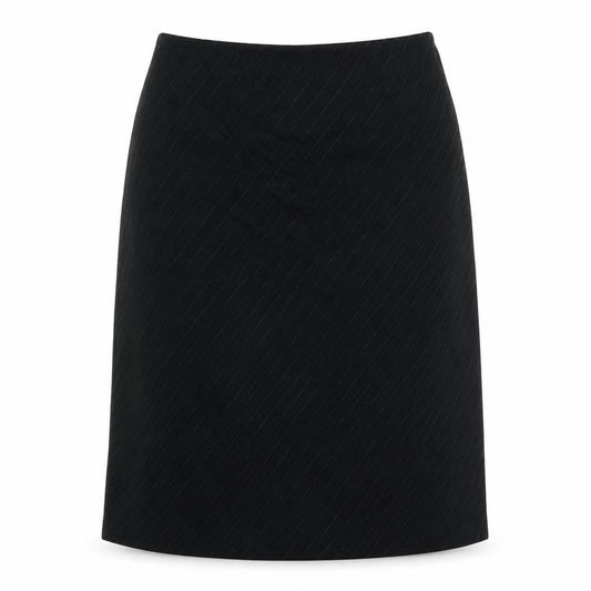 Equinox Womens Black Striped Cotton A-Line Skirt Size M