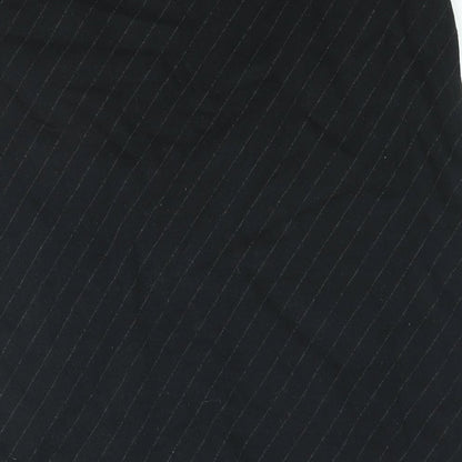 Equinox Womens Black Striped Cotton A-Line Skirt Size M