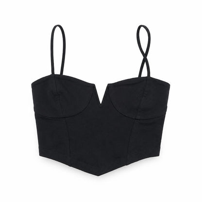 Womens UK Size XS Stradivarius Black Cropped Blouse