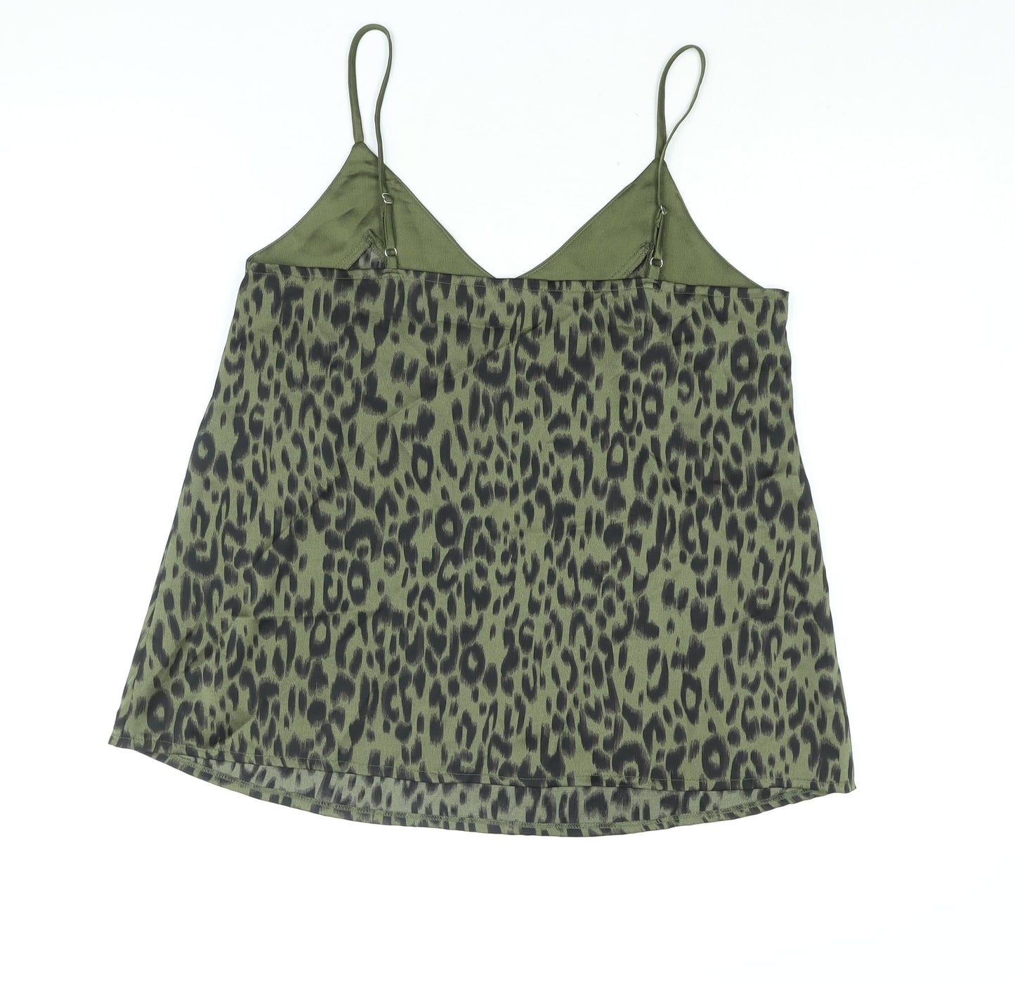 Womens UK Size 10 Apricot Green Camisole Blouse
