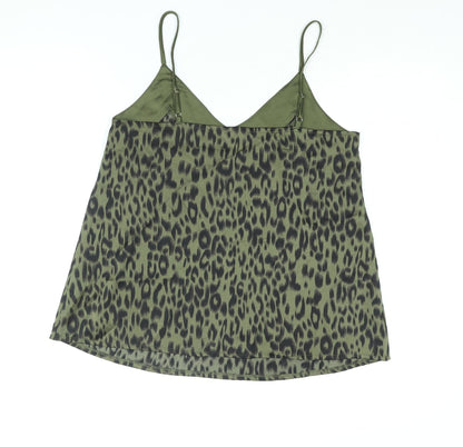 Womens UK Size 10 Apricot Green Camisole Blouse