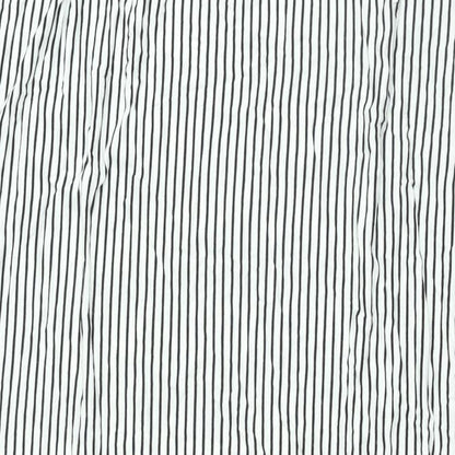Zara Womens White Striped Viscose Maxi Size M Scoop Neck Pullover
