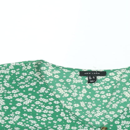 Womens UK Size 16 New Look Green Basic Blouse