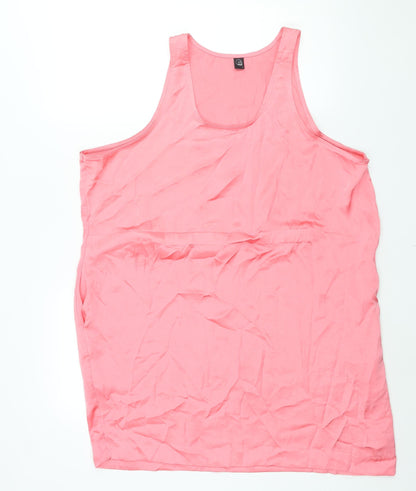 Cheap Monday Womens Pink Polyester Sheath Size S Scoop Neck Pullover