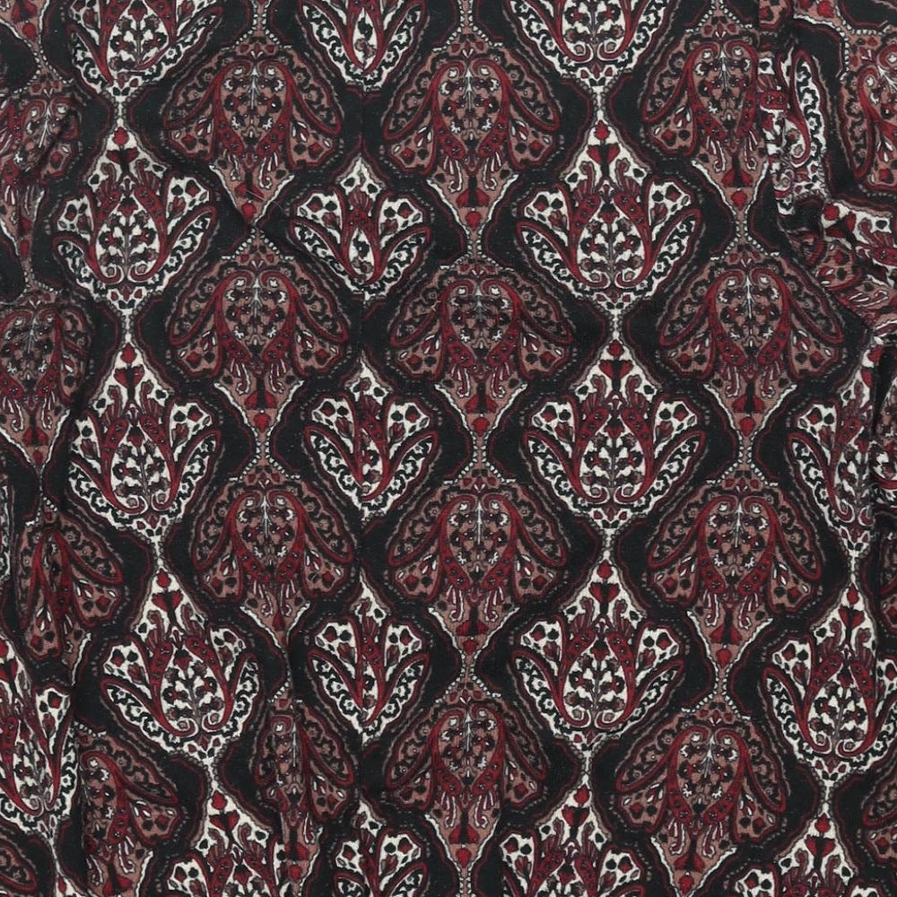 Boohoo Womens Multicoloured Geometric Polyester A-Line Size 12 Round Neck Pullover