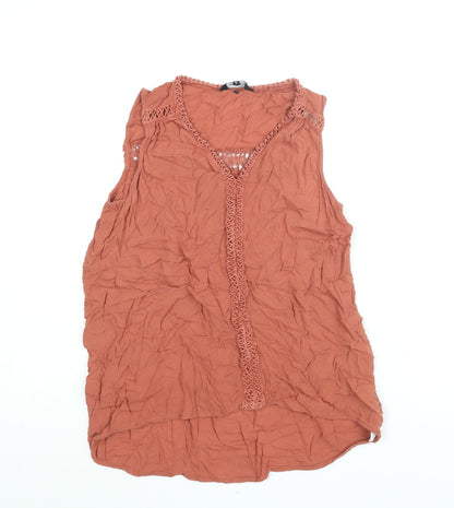 Womens UK Size 12 New Look Brown Camisole Blouse