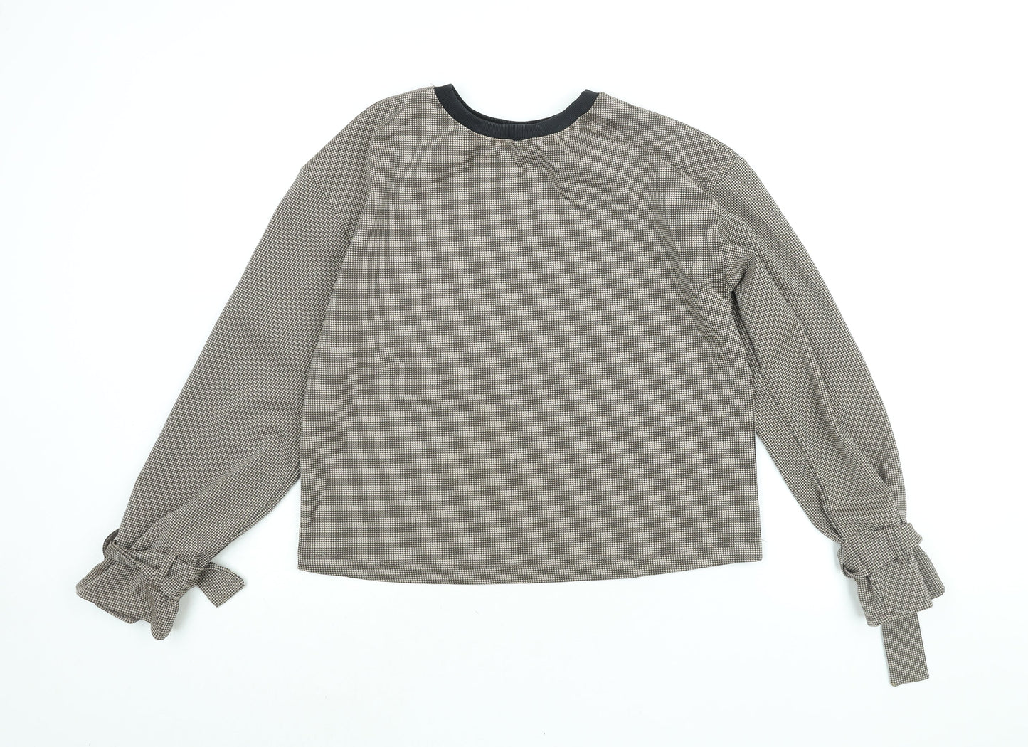 Womens UK Size S Zara Black Basic Blouse