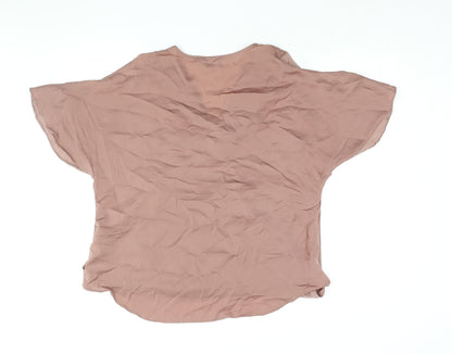 Womens UK Size 16 New Look Pink Basic Blouse